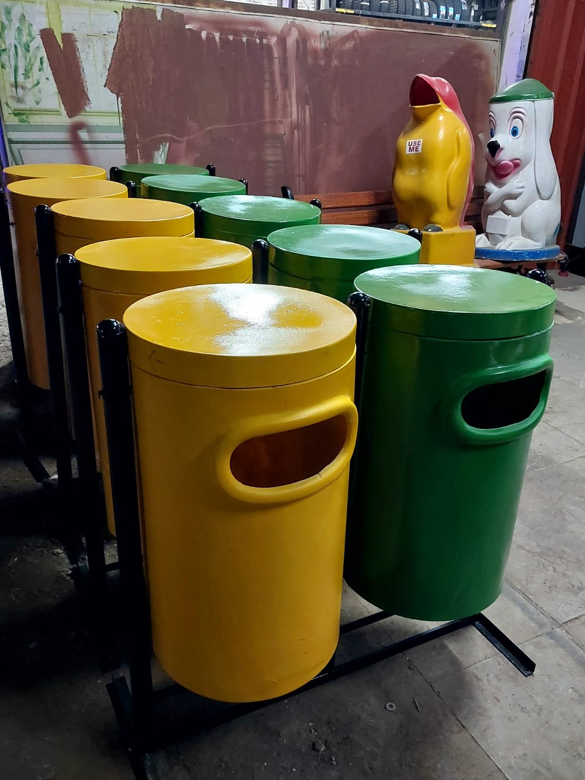 Cylindrical Dustbin 2 in 1