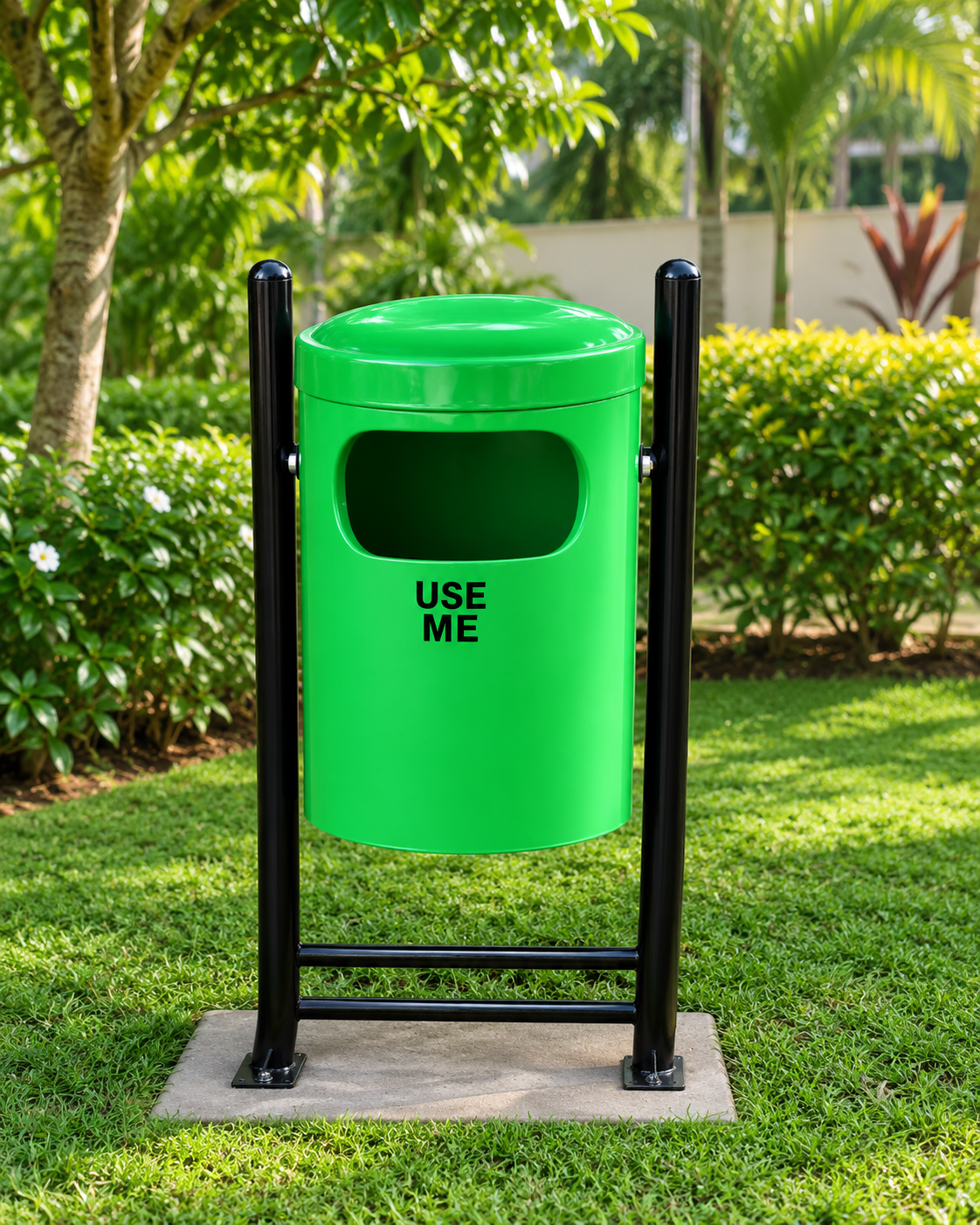 FRP Cylindrical Dustbin