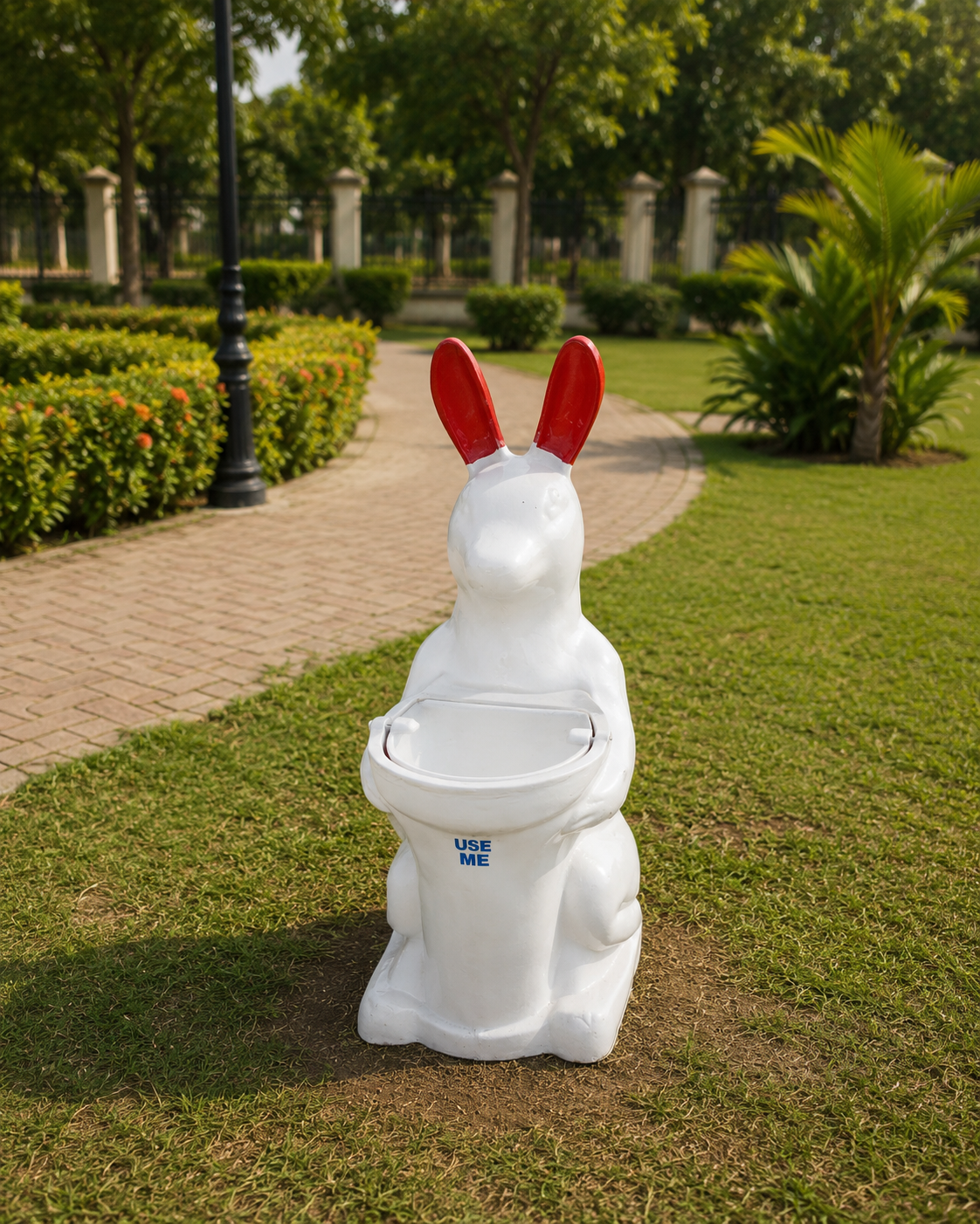 FRP Rabbit Dustbin