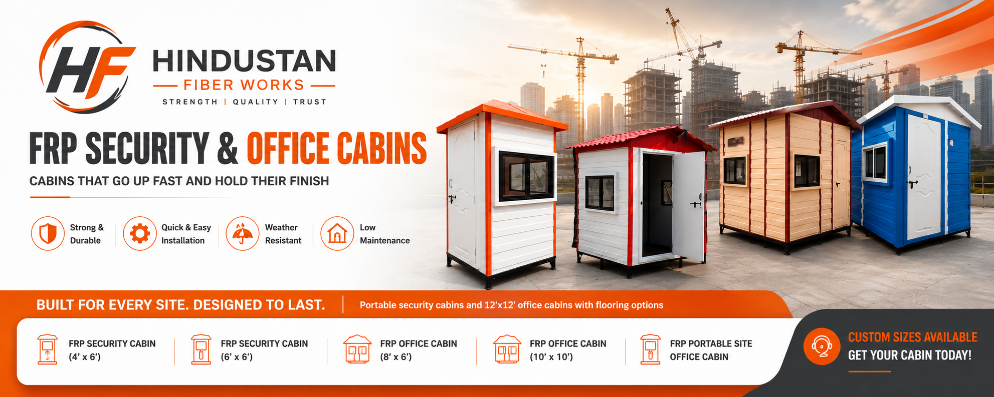 FRP Security and Office Cabins by Hindustan Fiber Works