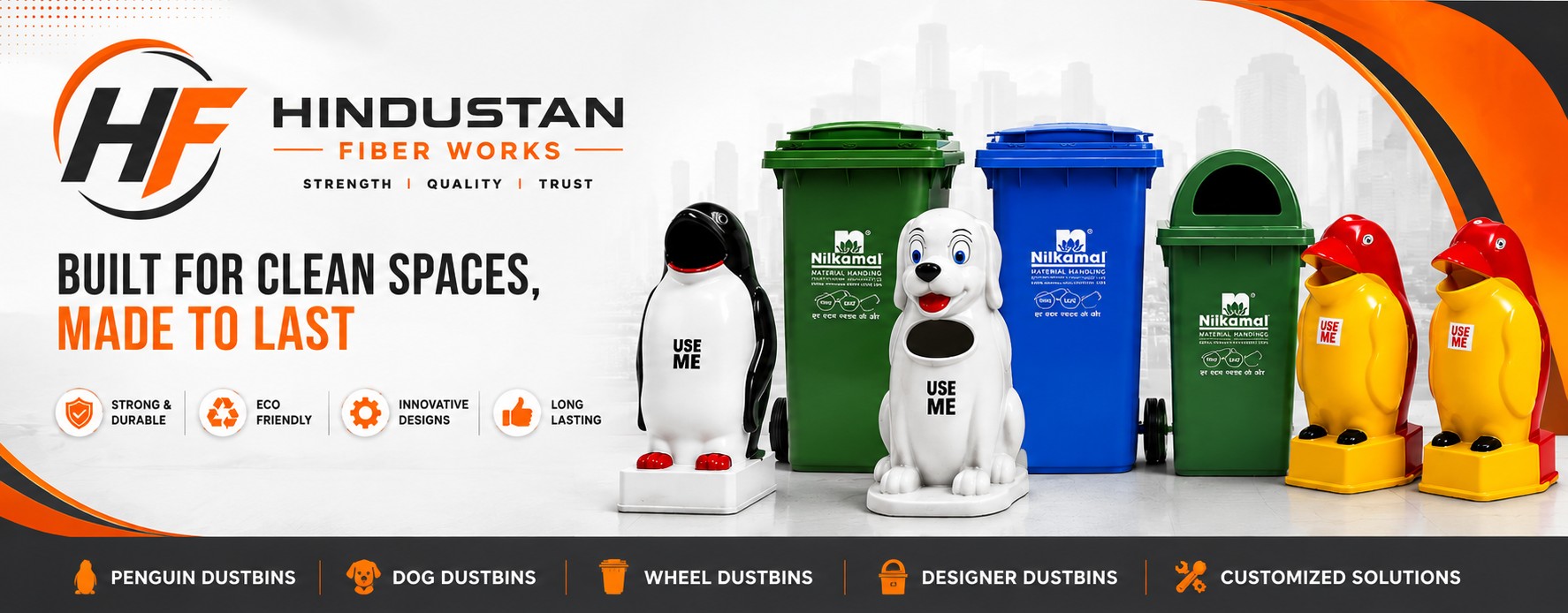 FRP Dustbins and Outdoor Equipment by Hindustan Fiber Works